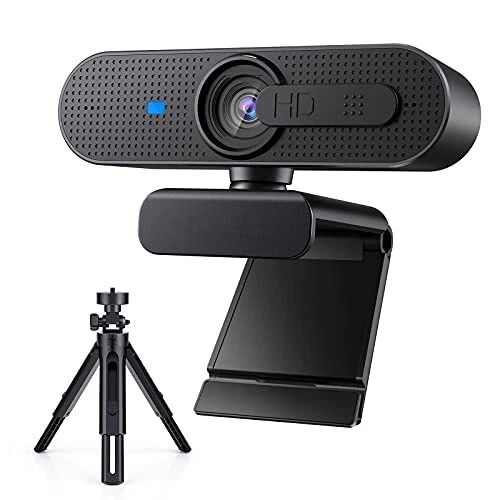 Webcam PC1080P Full HD avec trépied Caméra Web Mise au Point Automatique Audi...