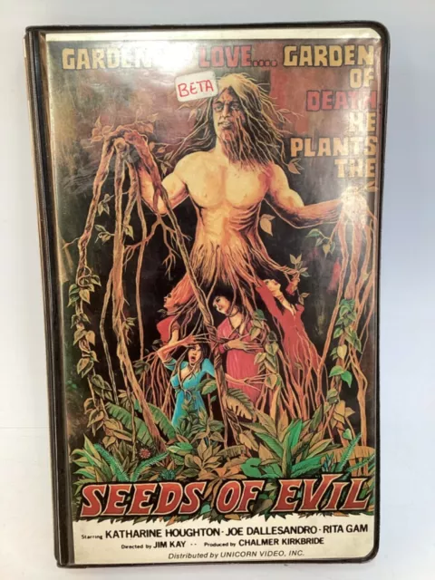 RARE Seeds Of Evil BETA Tape Unicorn Video Clamshell Horror Gore Cult 1973