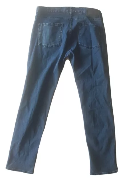 Rvca Hexed Denim Blue Straight Leg Jeans, Mens Size 34, L80, Zip Up, Surf Skate 3