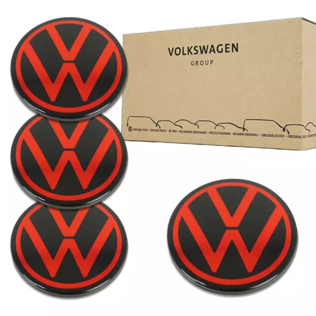 Cache moyeu d'origine VW pour jante alu - chromé et rouge - pièce origine  VW — Vag Autosport