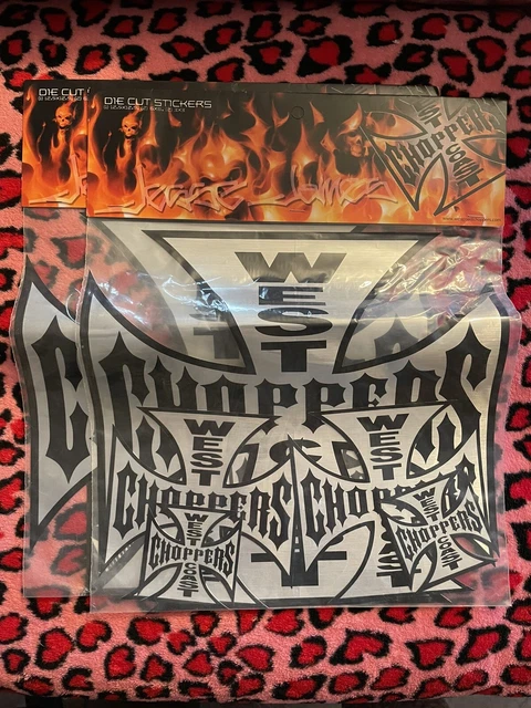 2 Sets Original Jesse James Die Cut West Coast Choppers Motorcycle Stickers ✠