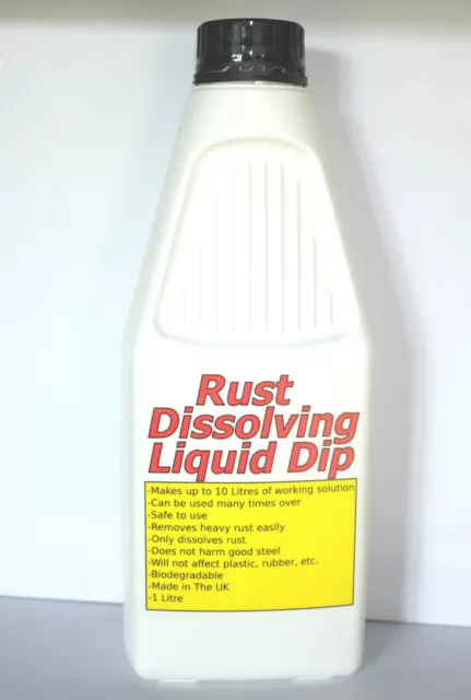 Rust Remover Dip Liquid immersion bath 1 litre makes 10L