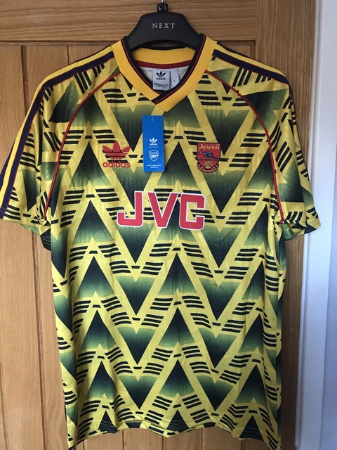 Arsenal Adidas JVC 1991 1992 1993 BRUISED BANANA Jersey Shirt XL