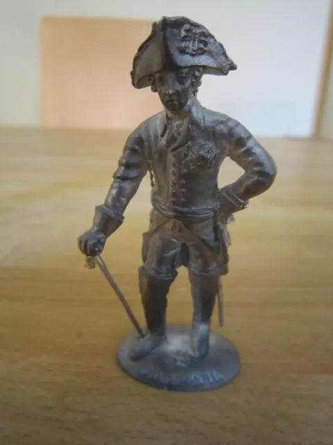 1 Zinnfigur König Friedrich Wilhelm II. Der alte Fritz, Höhe ca.70mm