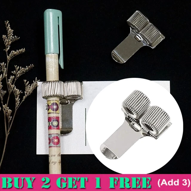 1Pc Doppel Loch Metall Feder Stift Halter Uniform Stift Halter Büro SuppliSH