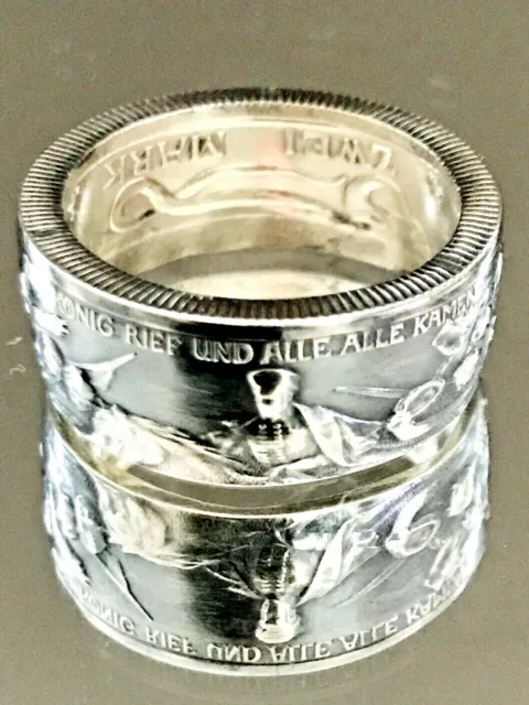 Münzring aus einer 2 Mark Kaiserreich ( 100 Jahre Befreiungskriege, Silber 900 )