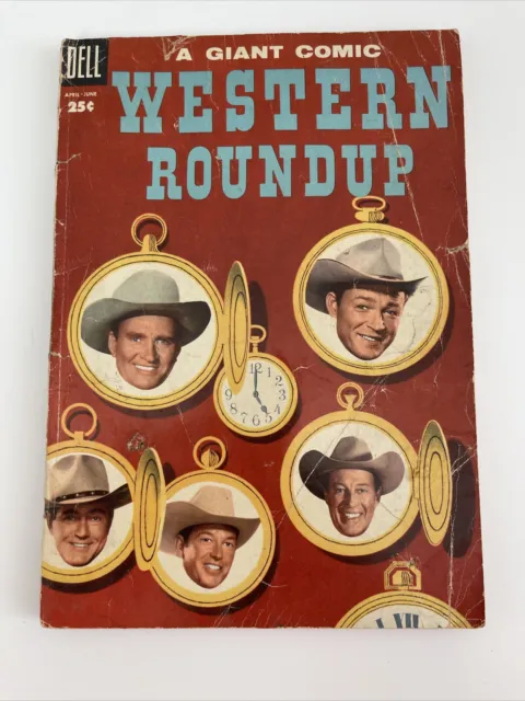 Dell Giant Western Roundup #10 VG 1955 NICE Copy 25c Roy Rogers Autry