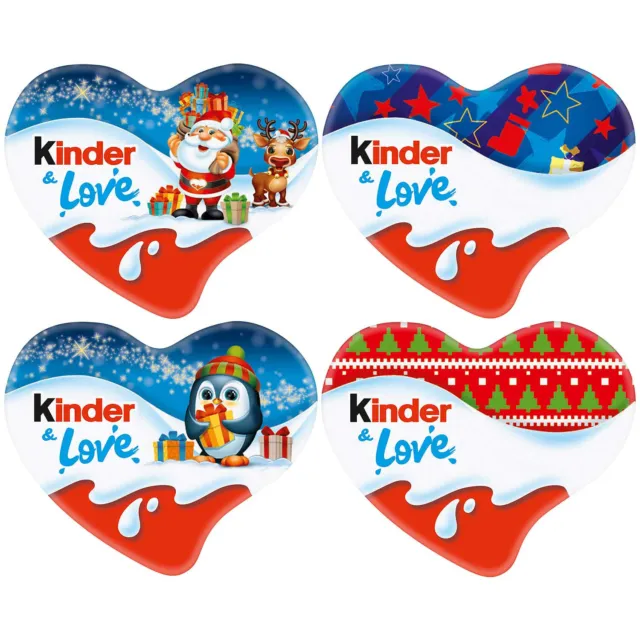 Kinder & Love - Set Complet 4 Cœur Chocolat - Ferrero Italie Noël 2022