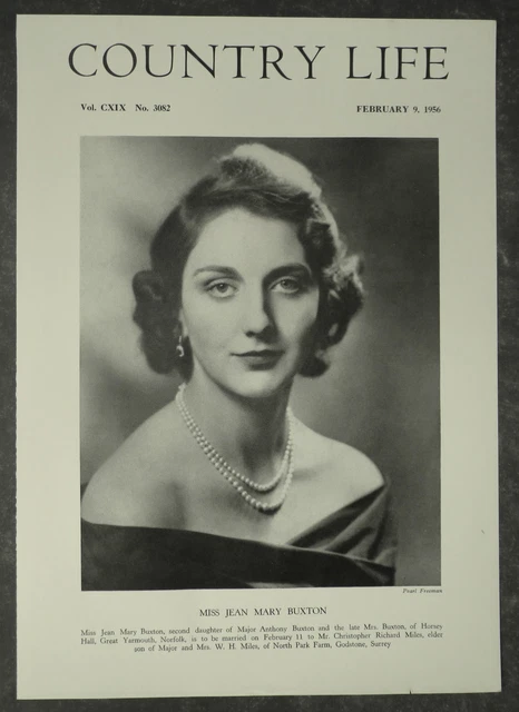 Jean Mary Buxton Miles Horsey Hall Great Yarmouth 1956 1 Page Photo Article