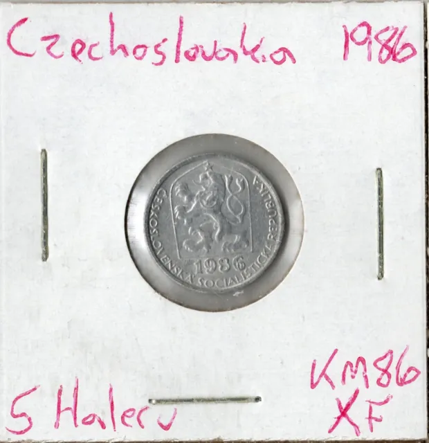 Coin Czechoslovakia 5 Haleru 1986 KM86