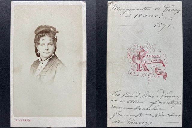 Tirage Photographique Albuminé Vintage - Église De Caen, France - Année 1870 - Format 18x24 Cm