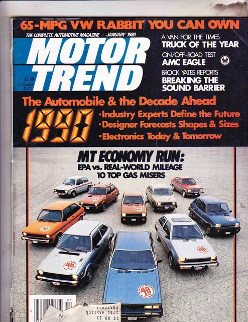 MOTOR TREND MAGAZINE JANUARY 1980 11 99 PicClick