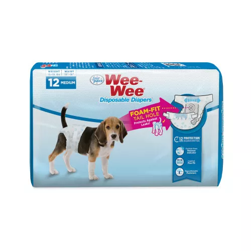 Four Paws Wee-Wee Jetable Chien Couches Couche-Culotte; 1 Chaque