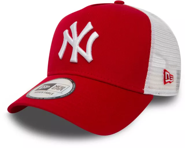New York Yankees New Era Scarlet Clean Trucker Cap
