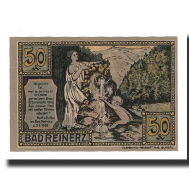 [#320476] Banknote, Germany, Reinerz, Bad Stadt, 50 Pfennig, paysage 2, 1921, 19