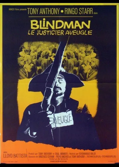 affiche du film BLINDMAN LE JUSTICIER AVEUGLE 60x80 cm