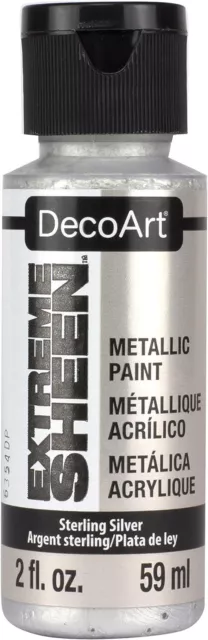 Deco Art Americana Extreme Sheen Jar of Paint, Acrylic, Sterling Silver, 59 ml