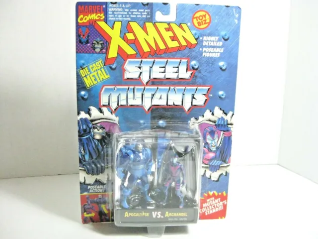 X-Men Steel Mutants Apocalypse Vs Archangel 1994 Die Cast Metal New Sealed