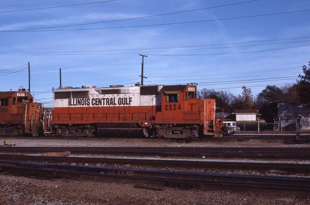 Orig Slides (16) ICG Illinois Central Gulf GP30/GP35's Taken 1974-1985 Ex-GM&O