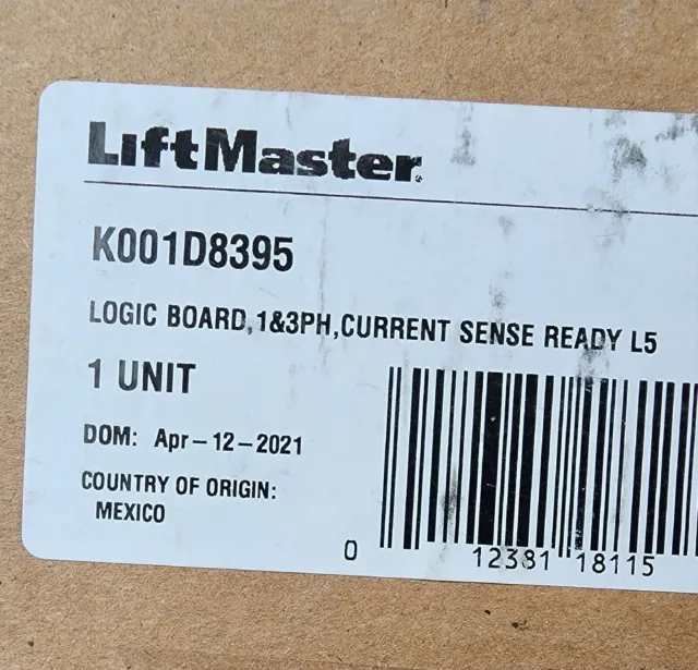 Nuevo fabricante de equipos originales LiftMaster placa lógica 1&3 PH sensor de corriente listo L5 K001D8395
