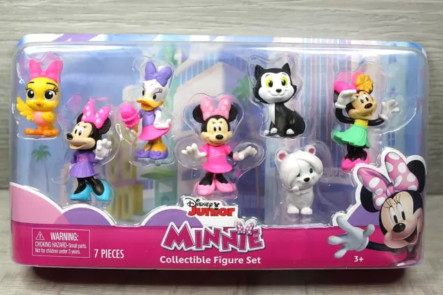 Disney Junior Minnie 7 Piece Collectible Figure Set Just 2022 New In