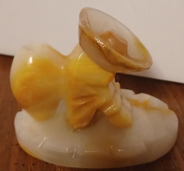 Vintage Onyx Hand Carved Sleeping Man w/Sombrero Collectible New Old Stock