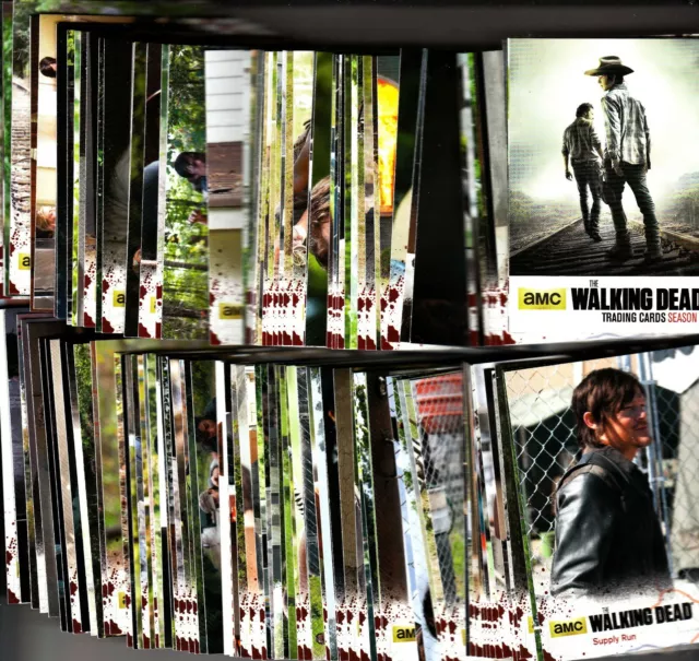 The Walking Dead CRYPTOZOIC Season 4 Part 1 & 2 Trading Card Master Sets $$$$