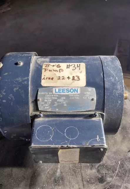 Leeson 110915.00 3/4Hp 3450Rpm 208-230/460V 3 Ph 60Hz