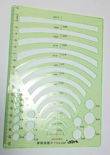 Circle Radius Stencil Arc Template Technical Drawing Drafting  Artists . 4317