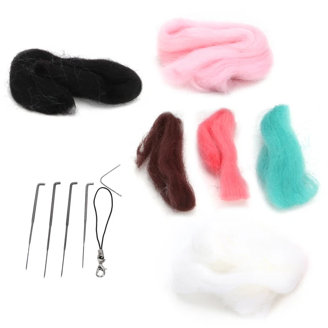 Kit Feutrage à L’aiguille De Noël – Père Noël, Lapin, Ours, Bonhomme De Neige… Fournitures Laine Et Outils De Base