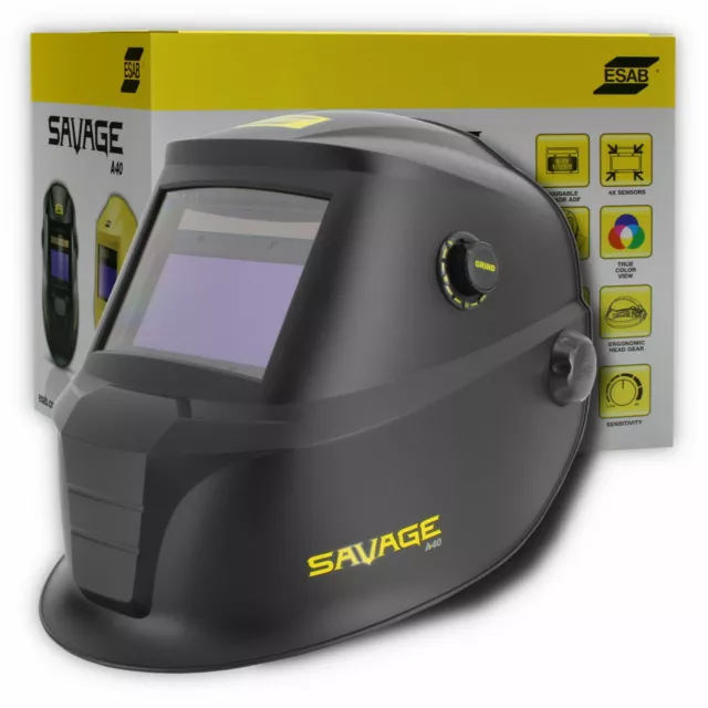 ESAB Savage Noir A40 Cagoule de soudure Casque Automatique MIG TIG MMA