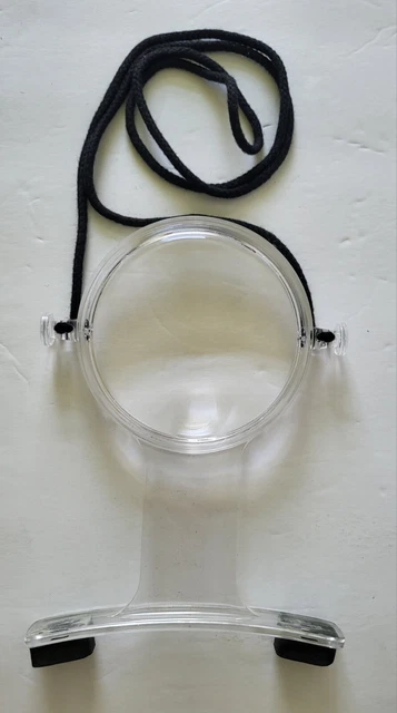 Plastic Round-The-Neck Magnifier Hanging Magnifying Glass Vintage