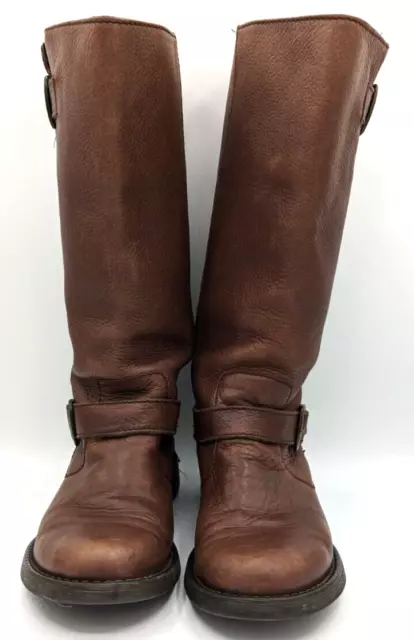 Steve Madden Frencchh Tall Riding Boots Womens Size 7M Brown Leather Pull on