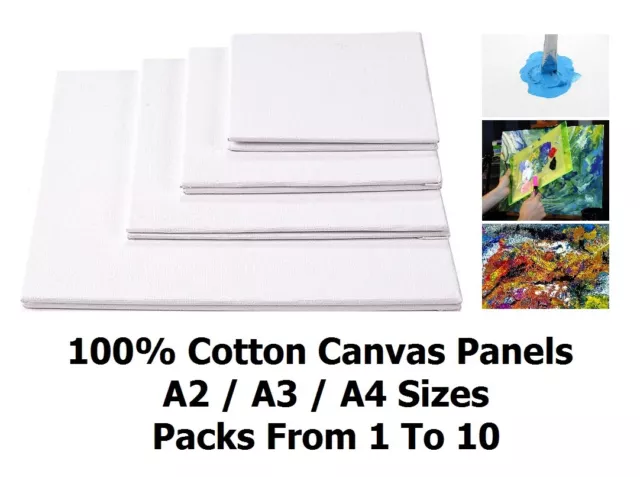 Artist Canvas Panel Blank Canvas Boards Primed Boards Painting Art 100% Cotton