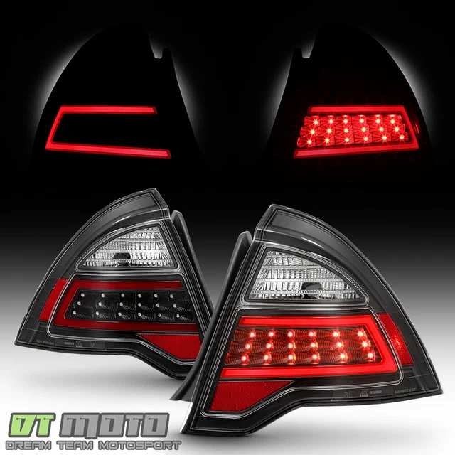 NEW Black 2010 2011 2012 Ford Fusion LED Light Tube Tail Lights Lamps Left+Right
