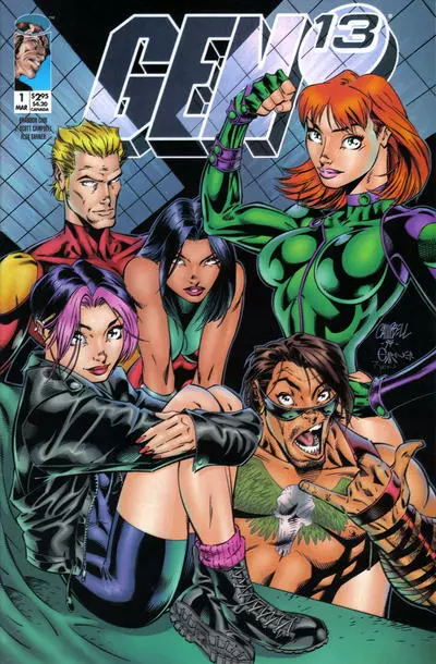 Gen 13 #1 Cover B Wildstorm/Image Comics March Mar 1995 (VFNM or Better)
