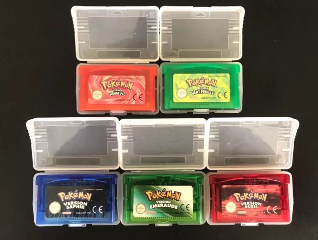 Pokemon Rubis Saphir Emeraude Vert Feuille Rouge Feu Game Boy Advance GBA