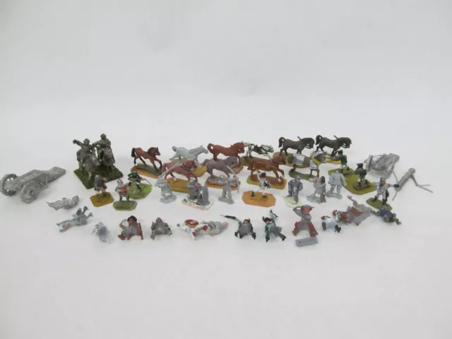 Vintage Lot Toy Soldiers Metal Wargaming Miniatures Napoleonic Medieval Knights