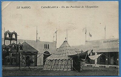 CPA: morocco-Casablanca-a flags of Exposure/1916