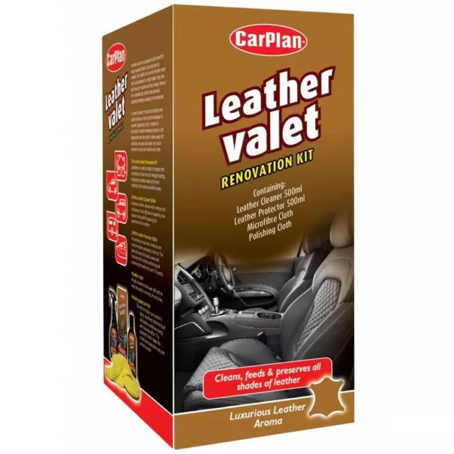 Carplan LEATHER Connoisseur Renovation Kit Set - Cleaner Restorer Protector 3