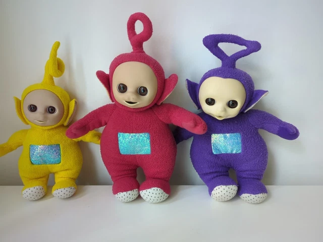 VINTAGE 1996 GOLDEN Bear Original Teletubbies Plush Sleeping Eyes x3 £ ...