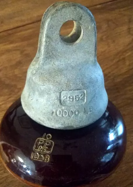 Vintage Rare PP Inc 1958 High Voltage Suspension Insulator 10000 Lbs Industrial