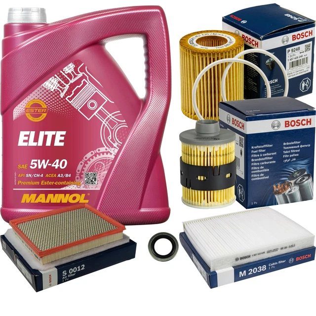 4 Cv Renault Paquete De Inspección Juego De Filtros A 5l Eurolub 5w 40 Para Renault B 918729