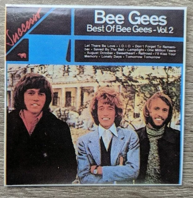 1981 Robin Barry Gibb BEE GEES BEST OF Panini Discorama MINI LP COVER STICKER