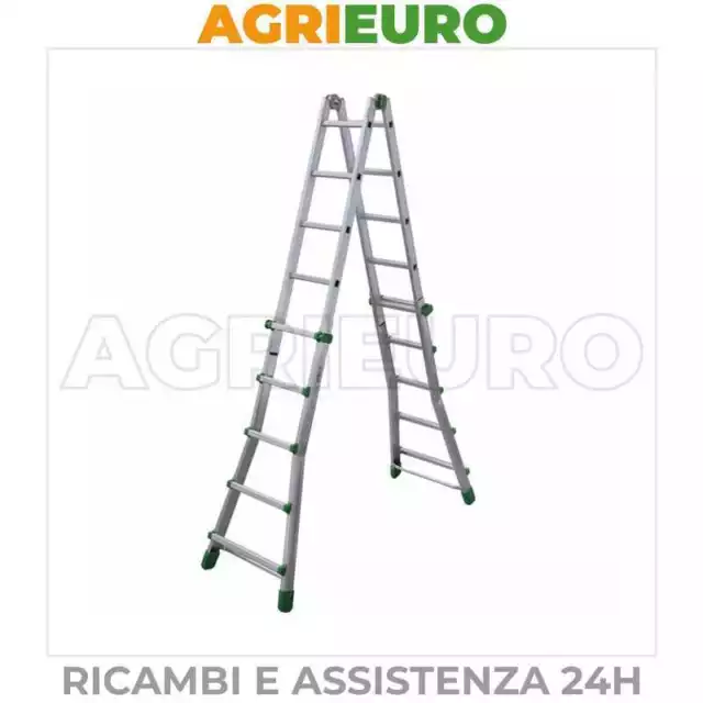 Scala in alluminio telescopica FACAL Eurobriko 16 - m 5,12 - 10 + 10 telescopica
