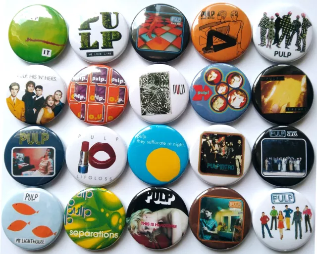 PULP Pin Button Badges Freaks Different Class This Is Hardcore I Spy Lot of 20