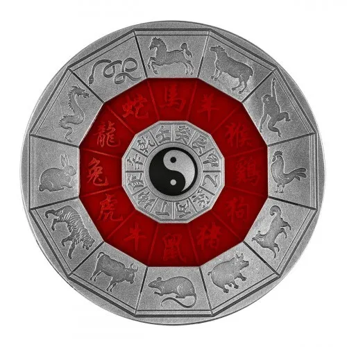 CHINESE CALENDAR 2 Oz Silver Coin 2$ Niue 2022