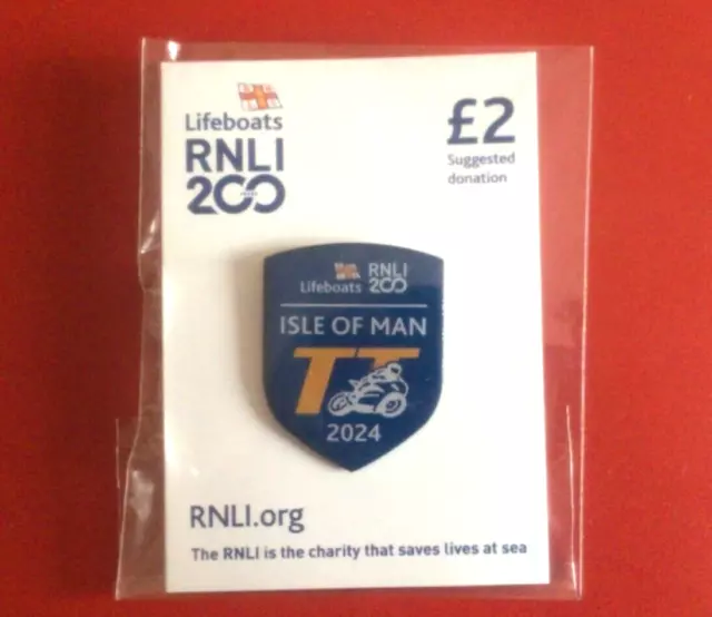 RNLI LIFEBOATS - New 2024 Issue Isle of Man TT MOTORCYCLE RACES PIN BADGE