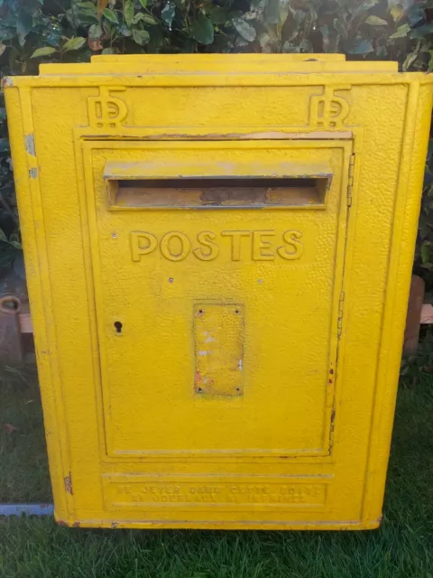 Old French 1969 Post Office / Post Box Railway Cast Iron Rare Huge