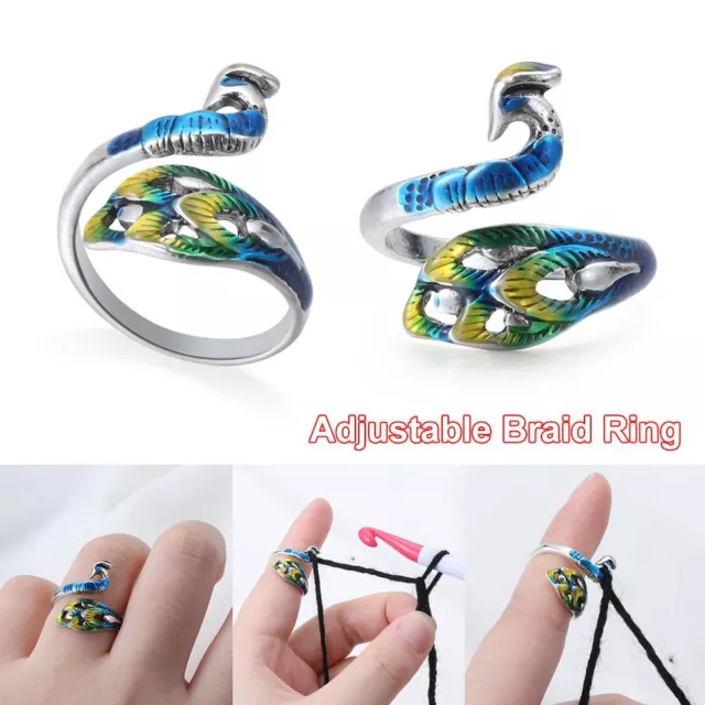 CROCHET RING 12 Pieces Professional Crochet Finger Guard For Knitting  $18.11 - PicClick AU